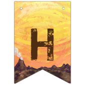 かわいい天地のTレックスの誕生会の旗 バンティングフラッグ (第2の旗)