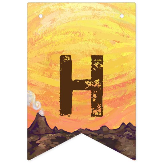 かわいい天地のTレックスの誕生会の旗 バンティングフラッグ (第2の旗)