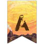 かわいい天地のTレックスの誕生会の旗 バンティングフラッグ (第3の旗)