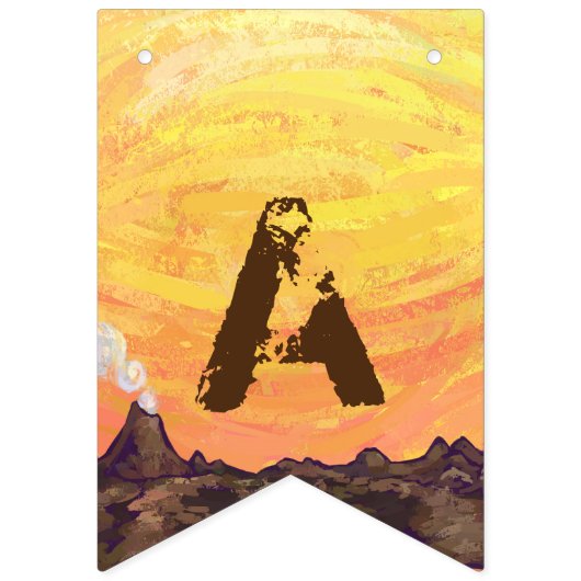 かわいい天地のTレックスの誕生会の旗 バンティングフラッグ (第3の旗)