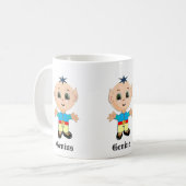 かわいい天才エルフとカリグラフィー コーヒーマグカップ (正面左)