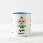 かわいい天才小妖精や小人&書道 ツートーンマグカップ (中央)