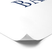 かわいい天月と星の赤ちゃんシャワー ポスター (角)