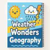 かわいい天気の不思議 地理学 パーソナライズド ノートブック (裏面)