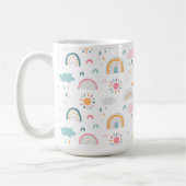 かわいい天気パターン コーヒーマグカップ (左)