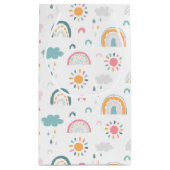 かわいい天気パターン スモールペーパーバッグ (裏面)