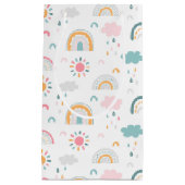 かわいい天気パターン スモールペーパーバッグ (正面)