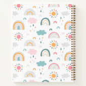 かわいい天気パターン ノートブック (裏面)
