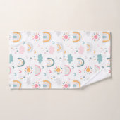 かわいい天気パターン バスタオルセット (ハンドタオル)