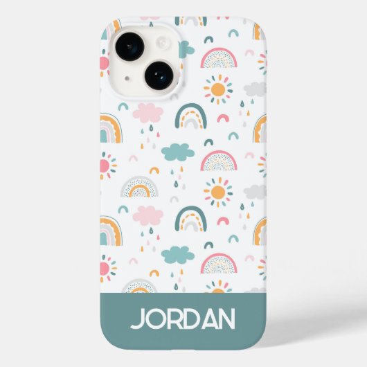 かわいい天気パターン Case-Mate iPhoneケース (裏面)