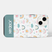 かわいい天気パターン iPhoneケース (裏面横)