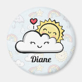 かわいい天気 マグネット (正面)