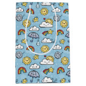 かわいい天気 ミディアムペーパーバッグ (正面)