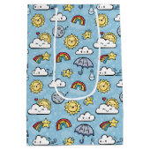 かわいい天気 ミディアムペーパーバッグ (裏面)