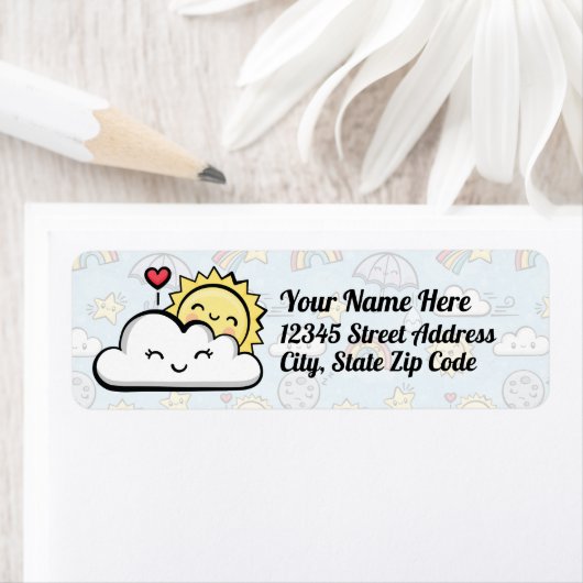 かわいい天気 ラベル (インサイチュ)