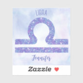 かわいい天秤座の星占いサインのノートパソパーソナライズされたコン シール (シート)