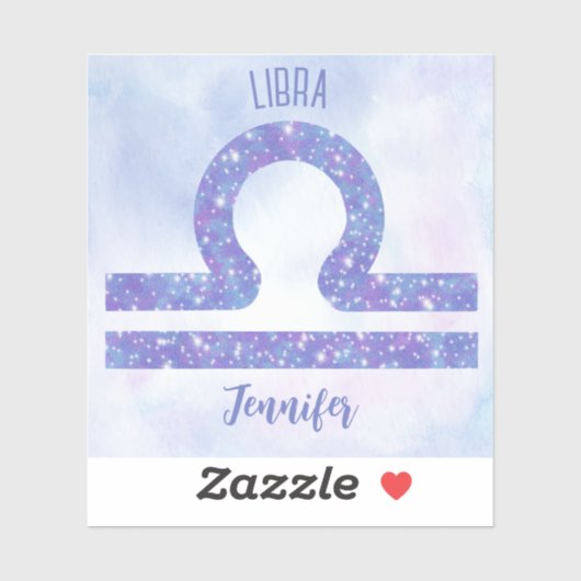 かわいい天秤座の星占いサインのノートパソパーソナライズされたコン シール (シート)