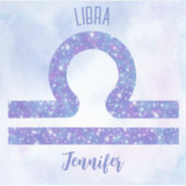 かわいい天秤座の星占いサインのノートパソパーソナライズされたコン シール (正面)