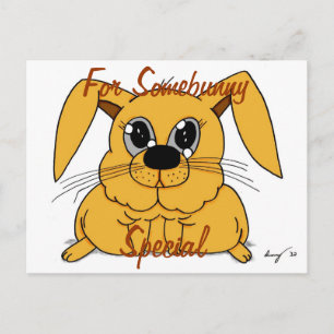 かわいい太いバニー「For Somebunny Special」はがき ポストカード