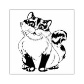 かわいい太い猫スタンプ ラバースタンプ (インプリント)