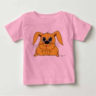 かわいい太ったバニーシャツ ベビーTシャツ