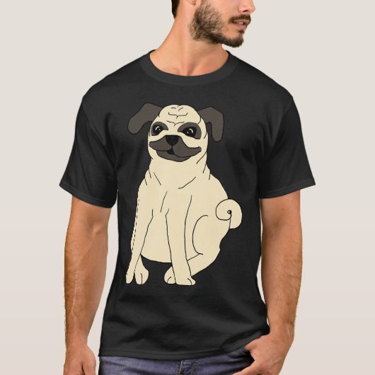 かわいい太ったパグ 312 Tシャツ (正面)