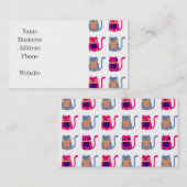 かわいい太った子猫たちピンクメロンブルーの贈ユニークり物 名刺 (正面/裏面)