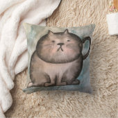 かわいい太った猫枕 クッション (ブランケット)