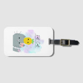 かわいい太った猫2荷物タグ ラゲッジタグ (正面横)