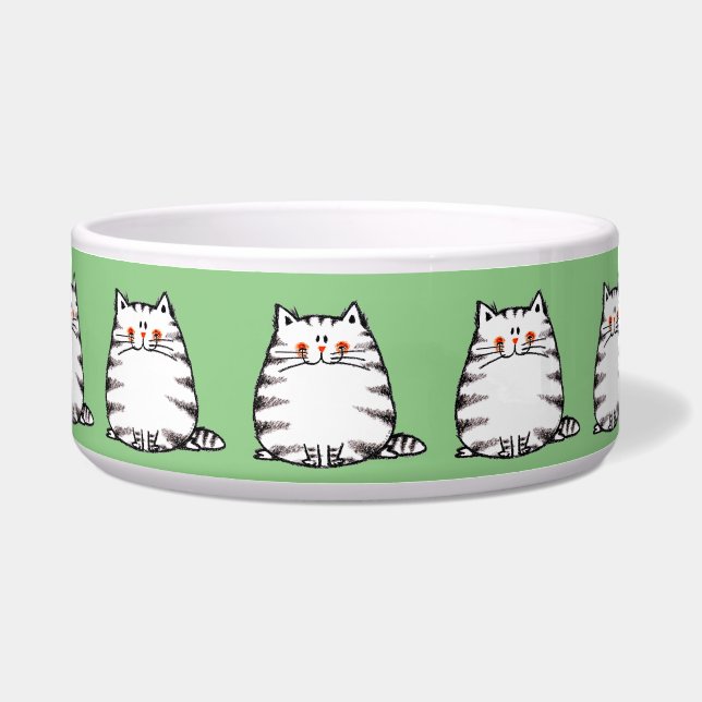かわいい太った猫 ボウル (正面)
