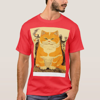 かわいい太った猫 Tシャツ