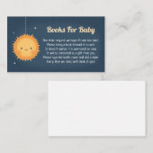 かわいい太陽がベビー挿入カード用の本を持ってくる エンクロージャーカード (正面/裏面)