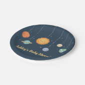 かわいい太陽と惑星の宇宙のベビーシャワー用品 ペーパープレート (アングル)