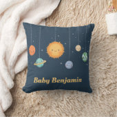 かわいい太陽と惑星の宇宙テーマの男の子の子供部屋 クッション (ブランケット)
