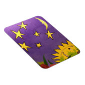 かわいい太陽と月と黄色い星フレキシブル マグネット (右側)