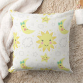 かわいい太陽と月 クッション (ブランケット)