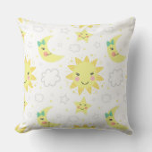 かわいい太陽と月 クッション (正面)