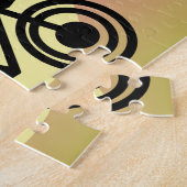 かわいい太陽と自転車のフローラとレインボーグラデーション ジグソーパズル (側面)