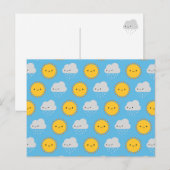 かわいい太陽と雨 ポストカード (正面/裏面)