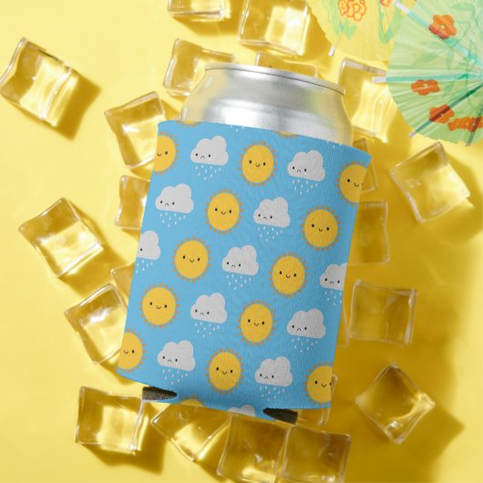 かわいい太陽と雨 缶クーラー (インサイチュ 夏)