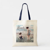 かわいい太陽のキスと塩辛いビーチ生活 トートバッグ (裏面)