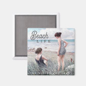 かわいい太陽のキスと塩辛いビーチ生活 マグネット (正面/裏面)