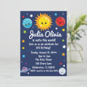 かわいい太陽のシステムこの世界誕生日 招待状 (スタンド正面)