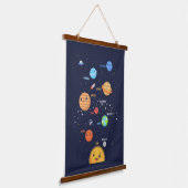 かわいい太陽のシステムデザイン 吊り下げ型タペストリー (傾斜あり)