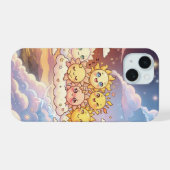 かわいい太陽の友達の空のスマホケース iPhone 15ケース (裏面横)