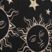 かわいい太陽の月と星マジカル男女兼用 壁紙 (縫い目)