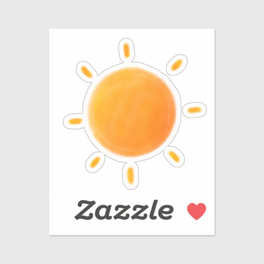 かわいい太陽スケッチシール シール (シート)
