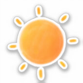 かわいい太陽スケッチシール シール (正面)