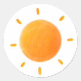 かわいい太陽スケッチシール ラウンドシール