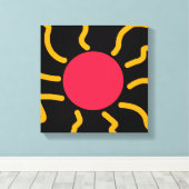 かわいい太陽 キャンバスプリント (インサイチュ (ウッドフロア))